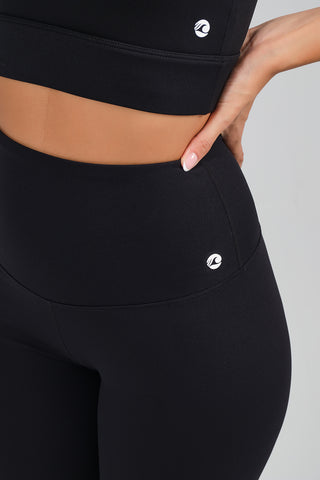 Leggings Mujer Largos Negro Cintura Alta