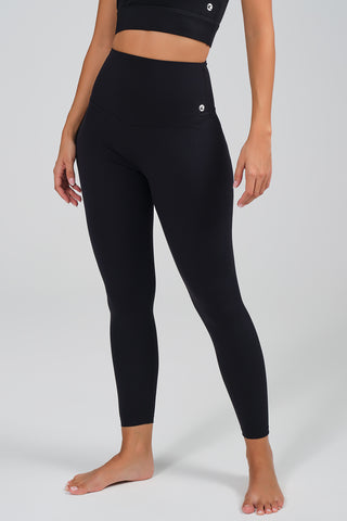 Leggings Mujer Largos Negro Cintura Alta
