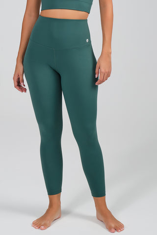 Leggings Mujer Largos Verde Cintura Alta