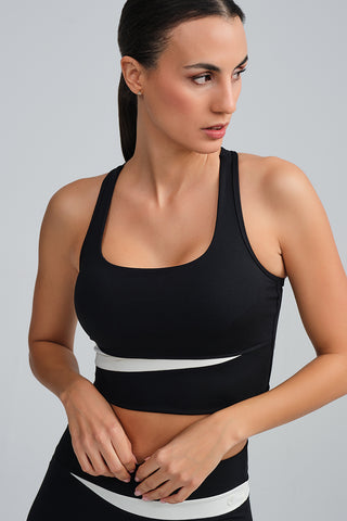 Top Deportivo Nadador Negro Combinado