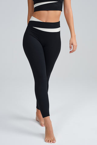 Legging Largo Negro Combinado