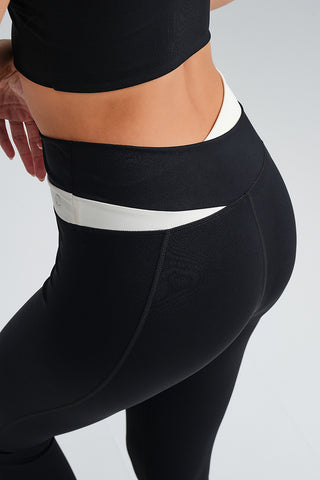 Legging Largo Negro Combinado