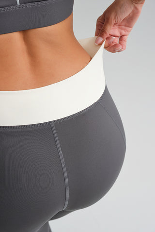 Legging Largo Color Block Gris