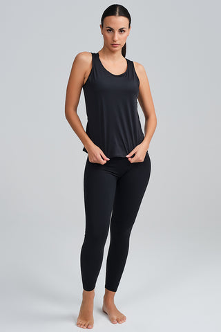 Camiseta Deportiva Espalda Cruzada Negro