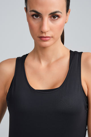 Camiseta Deportiva Espalda Cruzada Negro
