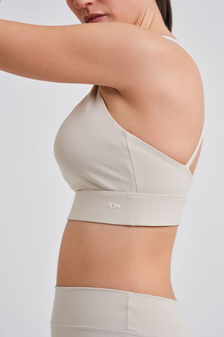 Top Deportivo Tirantes cruzado beige