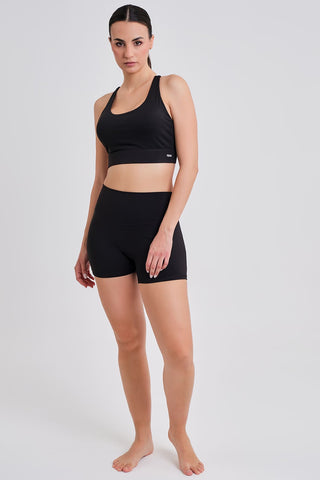Top Deportivo Tirantes cruzado negro