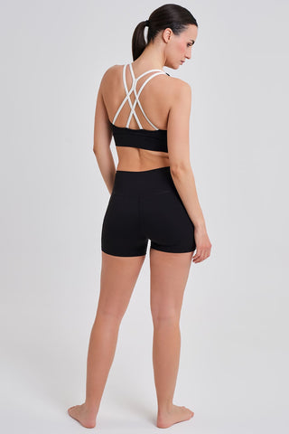 Top Deportivo Tirantes cruzado negro