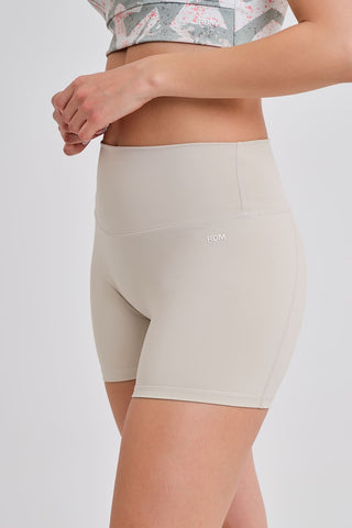 Legging Corto Confort Cintura Alta Beige