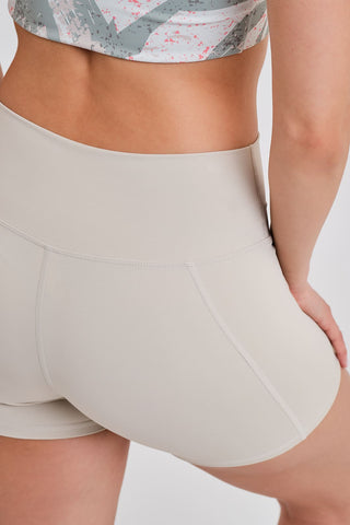 Legging Corto Confort Cintura Alta Beige
