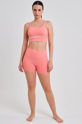 Legging Corto Confort Cintura Alta Coral