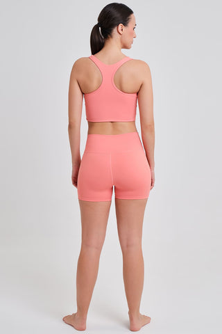 Legging Corto Confort Cintura Alta Coral