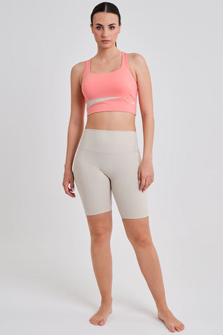 Legging Ciclista Confort Cintura Alta Beige