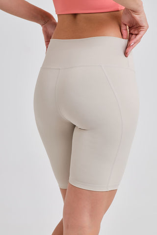 Legging Ciclista Confort Cintura Alta Beige