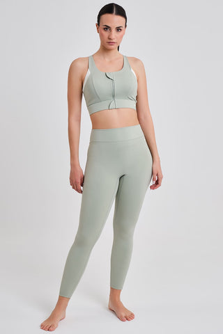 Leggings Mujer Largos Verde claro Cintura Alta