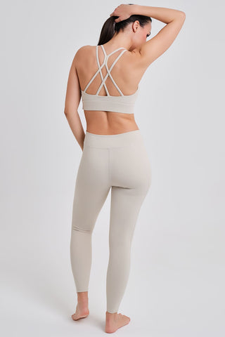 Leggings Mujer Largos Beige