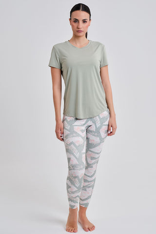 Camiseta Deportiva Manga Corta verde clara