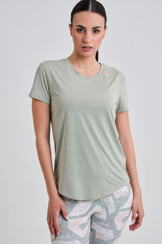 Camiseta Deportiva Manga Corta verde clara