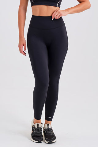 Leggings Largos Negros con Cintura Compresiva