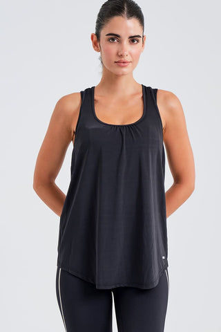 Camiseta de Tirantes Negra con Espalda Nadador