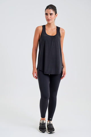 Camiseta de Tirantes Negra con Espalda Nadador